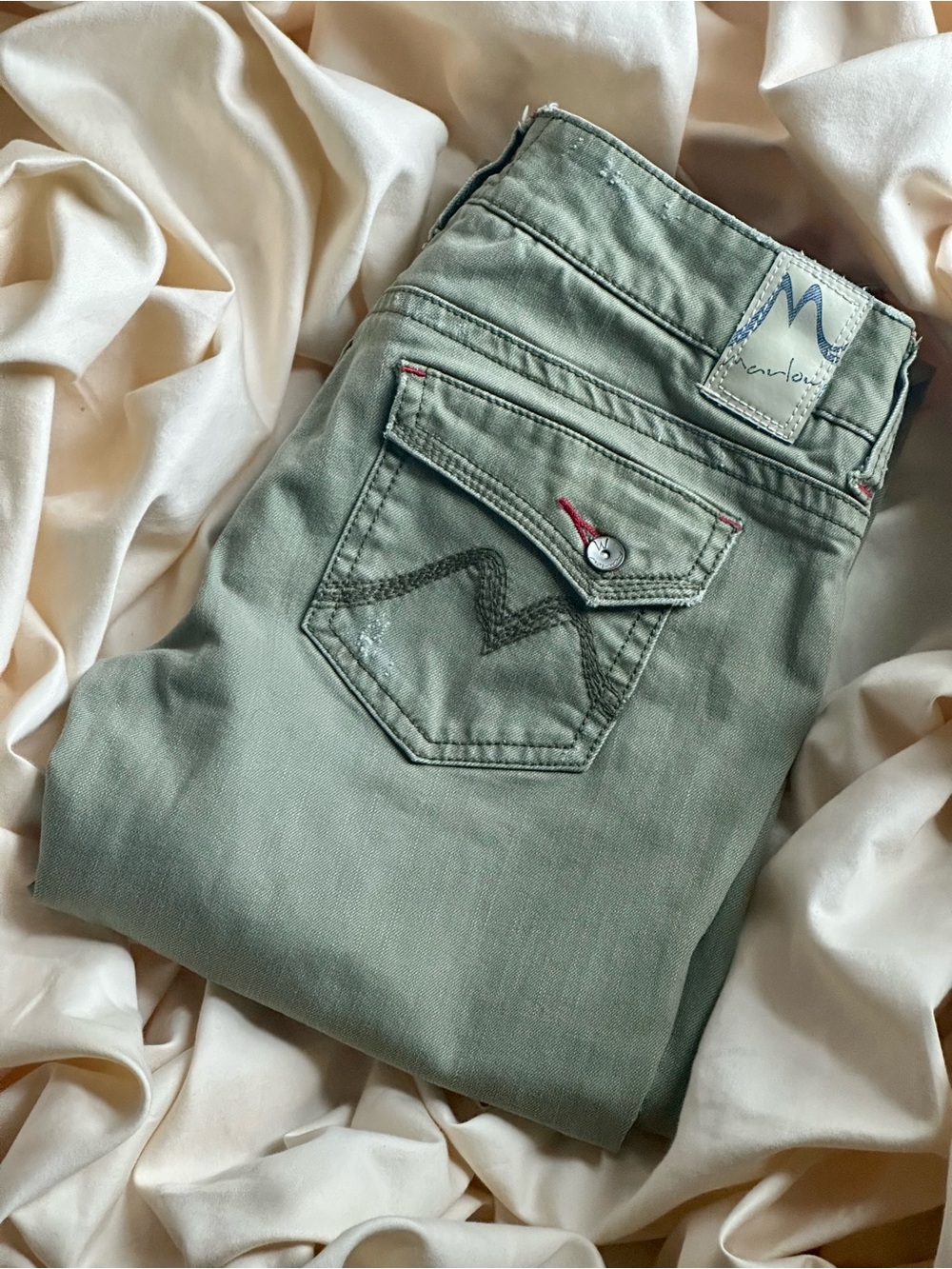 Marlow Sage & Scarlet Straight-Leg Jeans